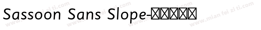 Sassoon Sans Slope字体转换
